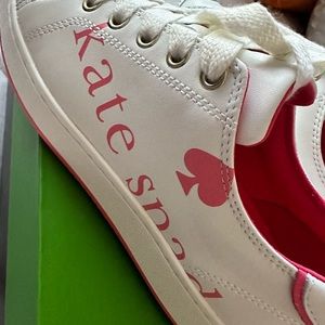 KATE SPADE NIKKI SNEAKERS SIZE 7 B The Color is Optic White/ Pink Peppercorn